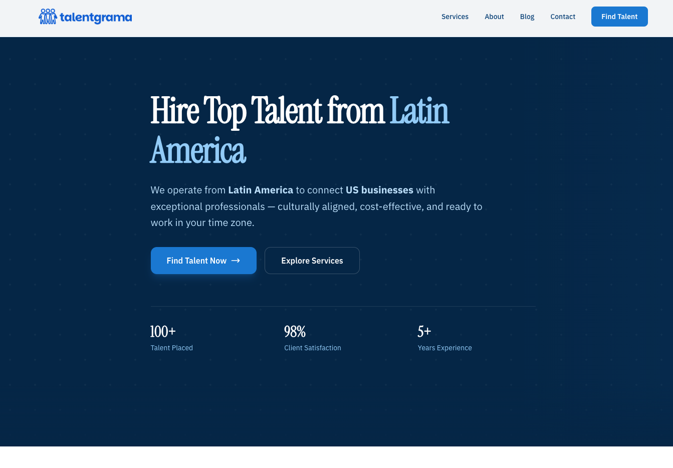 Talentgrama website screenshot
